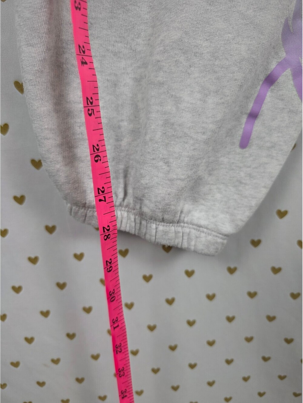 Victorias Secret PINK Rainbow Logo Gradient Sweats sweatpants Grey XXL 2XL - Picture 5 of 6